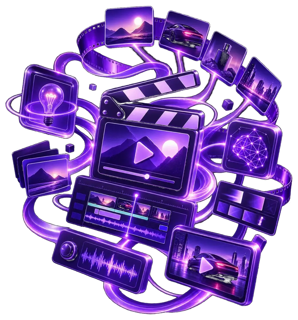 Visual representing Video Production & AI Commercials